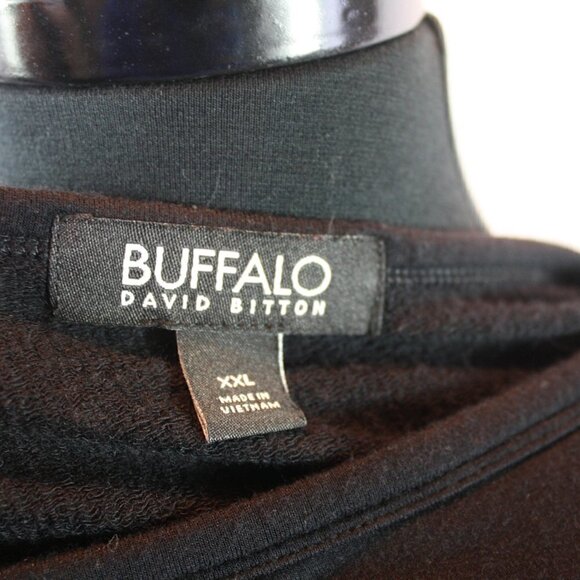 Buffalo David Bitton Top Stars Short Sleeve Black White Size XXL - Picture 4 of 4